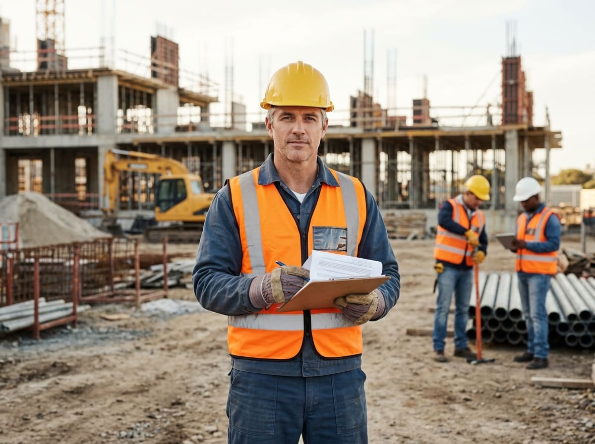 Chef de chantier présentant la couverture prévoyance à son équipe